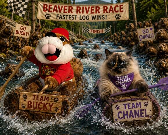 Buc-ee's Other - Buc-ee's Mascot Plush Stuffed Animal with Red Corduroy Hat and Logo Shirt